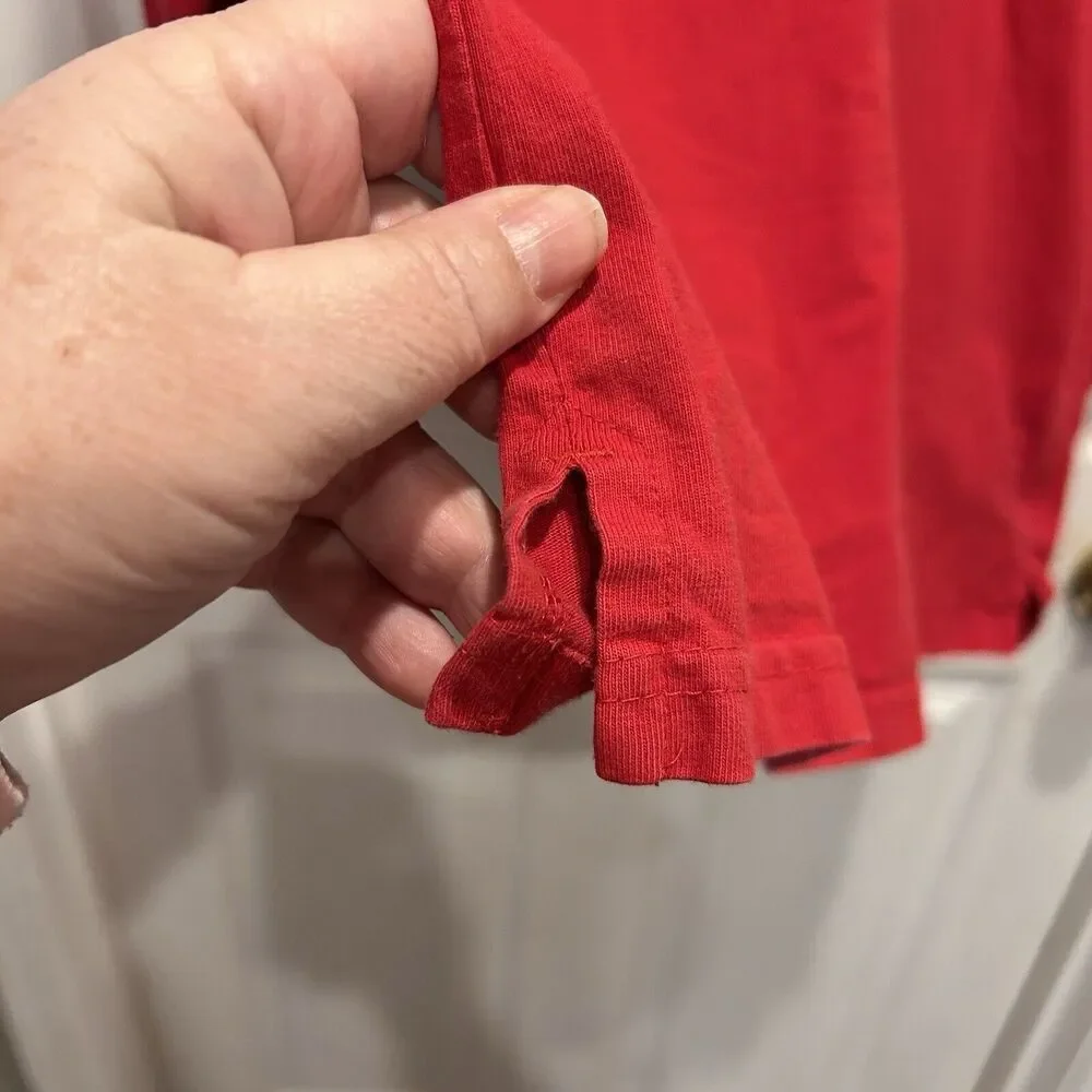 The North Face Red‎ Classic Men's Large Long Sleeve T-Shirt Thick Cotton